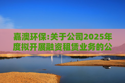 嘉澳环保:关于公司2025年度拟开展融资租赁业务的公告
