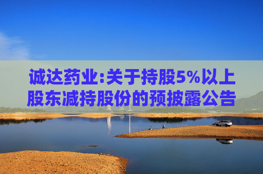 诚达药业:关于持股5%以上股东减持股份的预披露公告