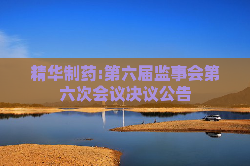 精华制药:第六届监事会第六次会议决议公告