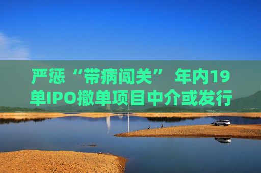 严惩“带病闯关” 年内19单IPO撤单项目中介或发行人受罚  第1张