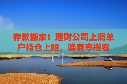 存款搬家！理财公司上调单户持仓上限，降费率揽客