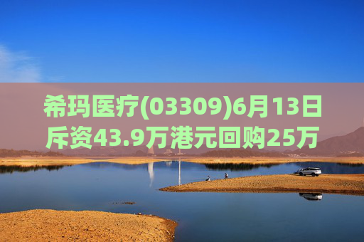 希玛医疗(03309)6月13日斥资43.9万港元回购25万股