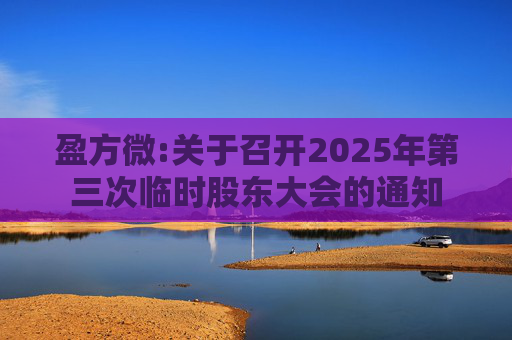 盈方微:关于召开2025年第三次临时股东大会的通知