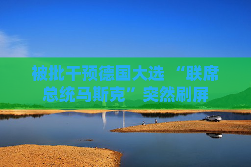 被批干预德国大选 “联席总统马斯克”突然刷屏