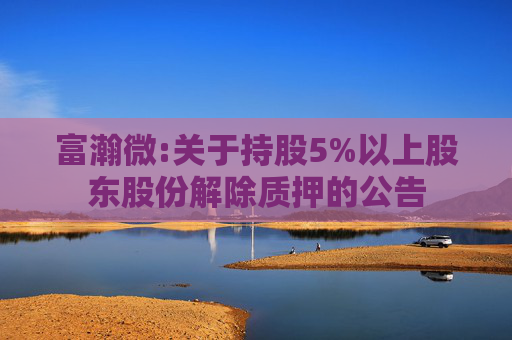 富瀚微:关于持股5%以上股东股份解除质押的公告