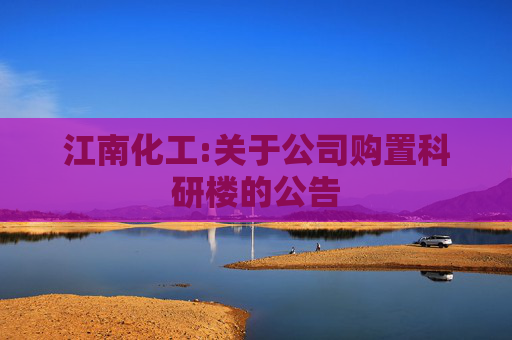 江南化工:关于公司购置科研楼的公告  第1张
