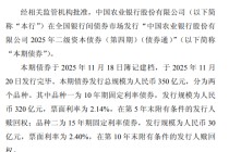 农业银行：完成发行350亿元二级资本债券
