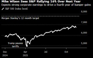 大摩策略师：预计标普500指数未来一年上涨16%