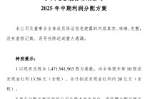 千亿龙头，拟分红约20亿元