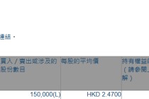 理士国际(00842.HK)遭独立非执行董事刘智杰减持15万股