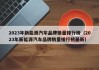 2023年新能源汽车品牌销量排行榜（2023年新能源汽车品牌销量排行榜最新）