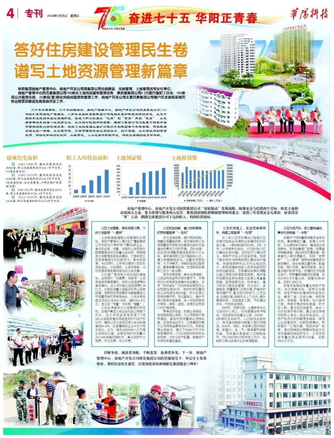 【奋进七十五 华阳正青春】房地产管理中心、房地产开发公司：答好住房建设管理民生卷 谱写土地资源管理新篇章  第1张