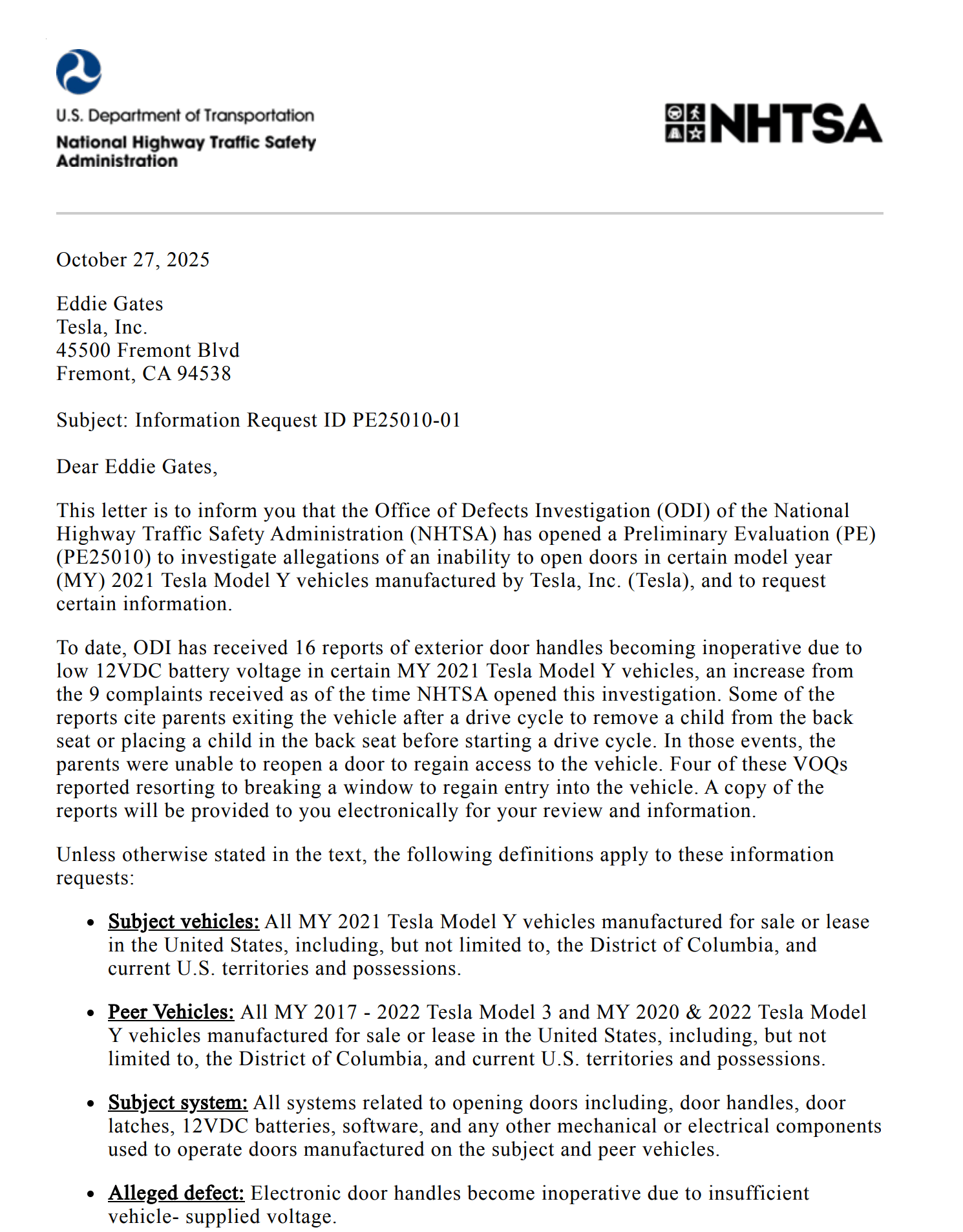 特斯拉门把手遭更多车主投诉 美监管机构扩大调查范围  第2张