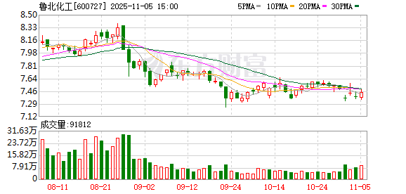 鲁北化工：6万股限售股将于11月12日上市流通  第1张
