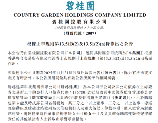 碧桂园突发:杨惠妍被警示! 第1张 碧桂园突发:杨惠妍被警示! 第1张