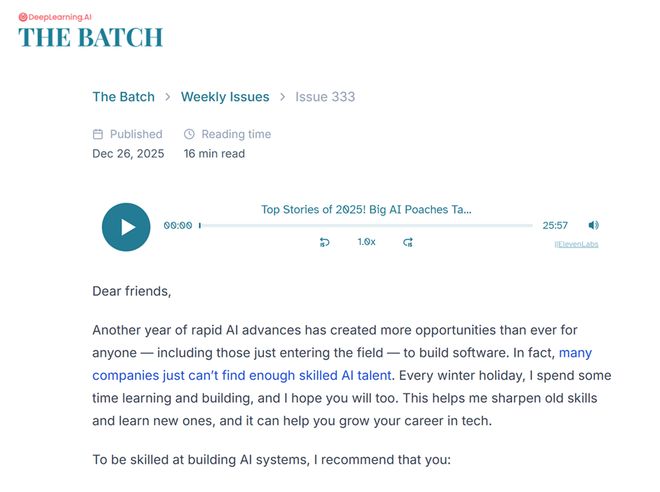 吴恩达年终总结：2025年或将被铭记为AI工业时代的黎明  第1张